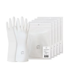 weju 親膚半透明PVC橡膠手套, 單一顏色, 小(S), 5個