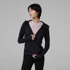 rrig 女款跑步刷毛連帽拉鍊外套 RZJP7201