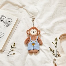 Modern House 兒童可愛猴子安撫鑰匙圈, 1個, 多色