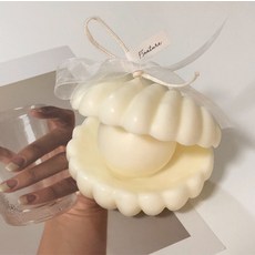 F5NATURE 오브제 진주조개캔들, 베이, 1개