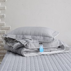 Blanc Bleu泡泡紗薄被, 灰色