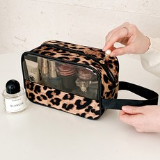 Creant 豹紋旅行用化妝品衛生棉收納迷你包 P641