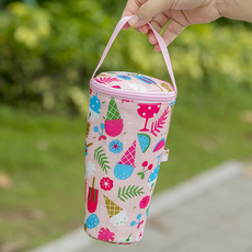 비단길 모루나 음료 텀블러가방 보냉백 파우치, 핑크썸머, 1개