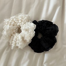 Bibimua 嬰兒蕾絲大尺寸大腸髮圈 2件組 HR1256