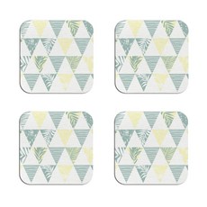 可愛簡約矽藻土杯墊 B36 4入, 類型23