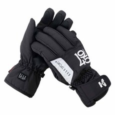 ELLE 兒童防寒滑雪滑雪板手套 雙手穿戴 EJ2304, 黑色, 1個