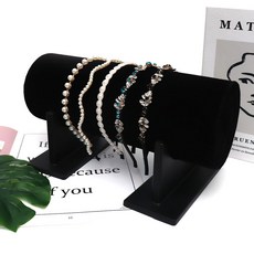 코욜하우키 벨벳소재 머리띠 정리대, 블랙, 1개