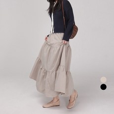 Cotton Closet 女款可愛A字蛋糕鬆緊長裙