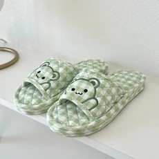 Jade Shoe 3層氣墊棉質拖鞋, 1個, 綠色