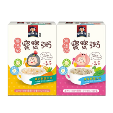 QUAKER 桂格 無添加寶寶粥嚐鮮組 5個月以上 4包, 雞豬雙口味, 150g, 2盒