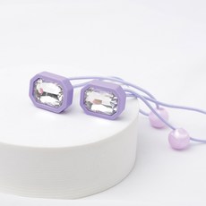 메르시밴드 여아용 사각보석 헤어끈 2p