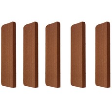 Sionnet 素色防滑樓梯墊, 5個, 棕色