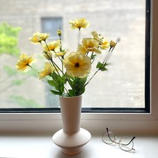 MORIANN 人造花 4入, 黃色