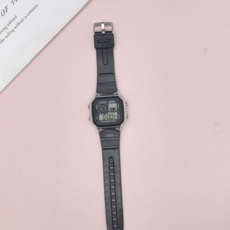 矽膠方形電子運動手錶, 銀色, 1個