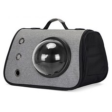 아미성 삼면통풍 고양이 강아지 가방 우주선 이동가방 백팩, 그레이, 1개