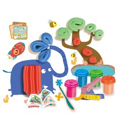 YIQIS 하늘썬별 DIY 우주선 코끼리 만들기 점토놀이 nk503, 혼합색상, 1kg, 1개