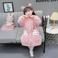 Starbean 女童可愛兔子口袋浴袍