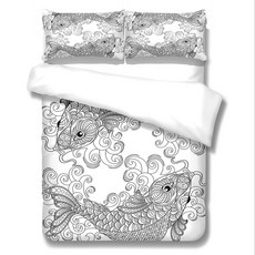 彩色印花被套枕套組 A_RD_204