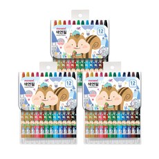 monizoo 彩色鉛筆 藍色, 12色, 3組