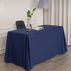 비아토리 깔끔한 행사용 파티 무지 테이블보, 네이비, 1개, 중(150 x 210 cm)