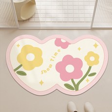 Withome 粉彩花朵波浪腳踏墊, 雛菊, 1個