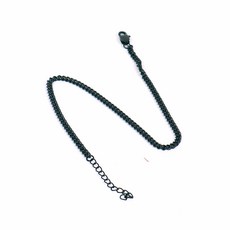 DING DONG PET 寵物醫療鋼識別牌項鍊 鏈條型4, 黑色