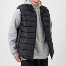 블랙101 남성용 체크원단 패딩 조끼 JN-29