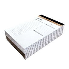 KKOMKKOMI 每日計畫 A5可撕式筆記本, 10個, 白色, 50張