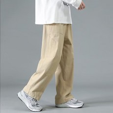 남성용 와이드핏 캐주얼 카고 팬츠