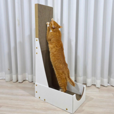 MAAH 고양이 수직 스크래쳐 박스 장난감, 1개, 화이트
