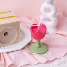 ANGLE THING 拇指姑娘迷你鬱金香燭台雙面立體矽膠模具, 單一顏色