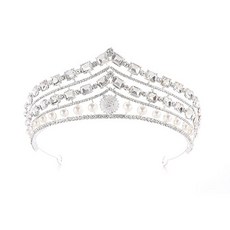 에스텔라 셀프웨딩 분위기 있는 컬러 크라운 lso168, 실버, 1개