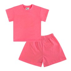 KIDSCREW 兒童透氣素色短袖 + 短褲套裝