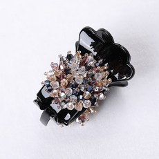 Soosda 珠珠玻璃迷你半盤髮鯊魚夾盤髮髮夾