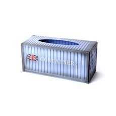 Booth Market容器設計桌上型面紙盒 A型, 藍色, 1個