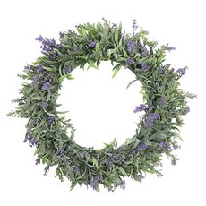 點色小花果葉和諧牆面裝飾室內花環租賃, 薰衣草