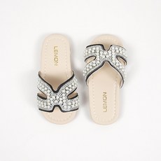 BEBEMARU 女童檸檬珍珠拖鞋 0036