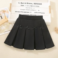 EYOUMONG 基本款蝴蝶結裝飾百褶迷你裙 E6S027