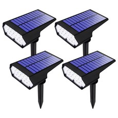 UrbanLED 太陽能庭院燈 A19 4入, 混色