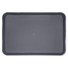mir 居家咖啡廳可重複使用防滑長方形託盤, 灰色, 1個