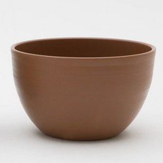 圓形褶皺陶瓷風格室內裝飾客廳塑膠花盆, 黃土色