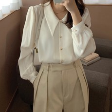 POPLAR NC 素色翻領長袖襯衫