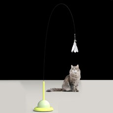 틸릿 고양이 사냥놀이 우주깃털 장난감, 그린레몬, 1개