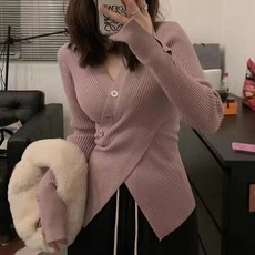 Awesomeful 女款Seiras交叉鈕扣針織衫 A26SPKN121918