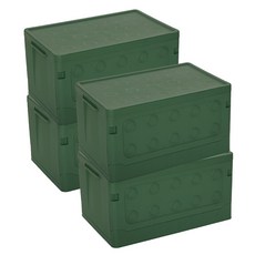씨밀렉스 접이식 캠핑 테이블 폴딩박스 3호 57L, 그린, 4개