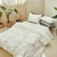 심플럭스 모노코튼 순면이불커버, 화이트