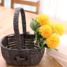 조아트 조화 인테리어 성묘 꽃 미니 부쉬 파스텔알리움 6p, 옐로우, 6개