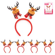 PARTYSHOW 可愛聖誕魯道夫髮箍, 5個, 混色