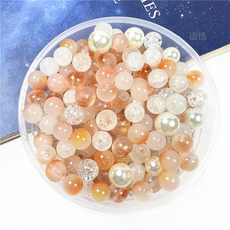 All is you 彩色串珠 DIY 6~10mm 套組, 1套, 芒果西米