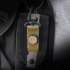 알리노 오토바이 자석고리 딱판 찍판 카라비너 조끼걸이, 카키